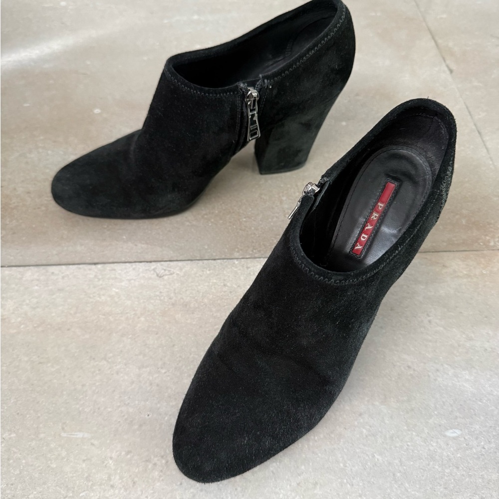 Prada Women's Black Heeled Boots